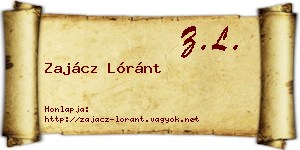 Zajácz Lóránt névjegykártya