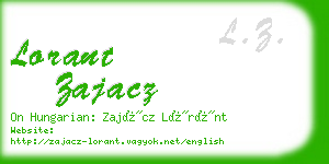 lorant zajacz business card